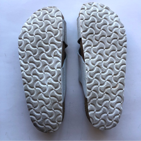 Birkenstock Big Buckle Silver Slide On Sandals 40 - Picture 9 of 12